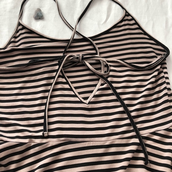 Tan and black striped sundress - Picture 3 of 4